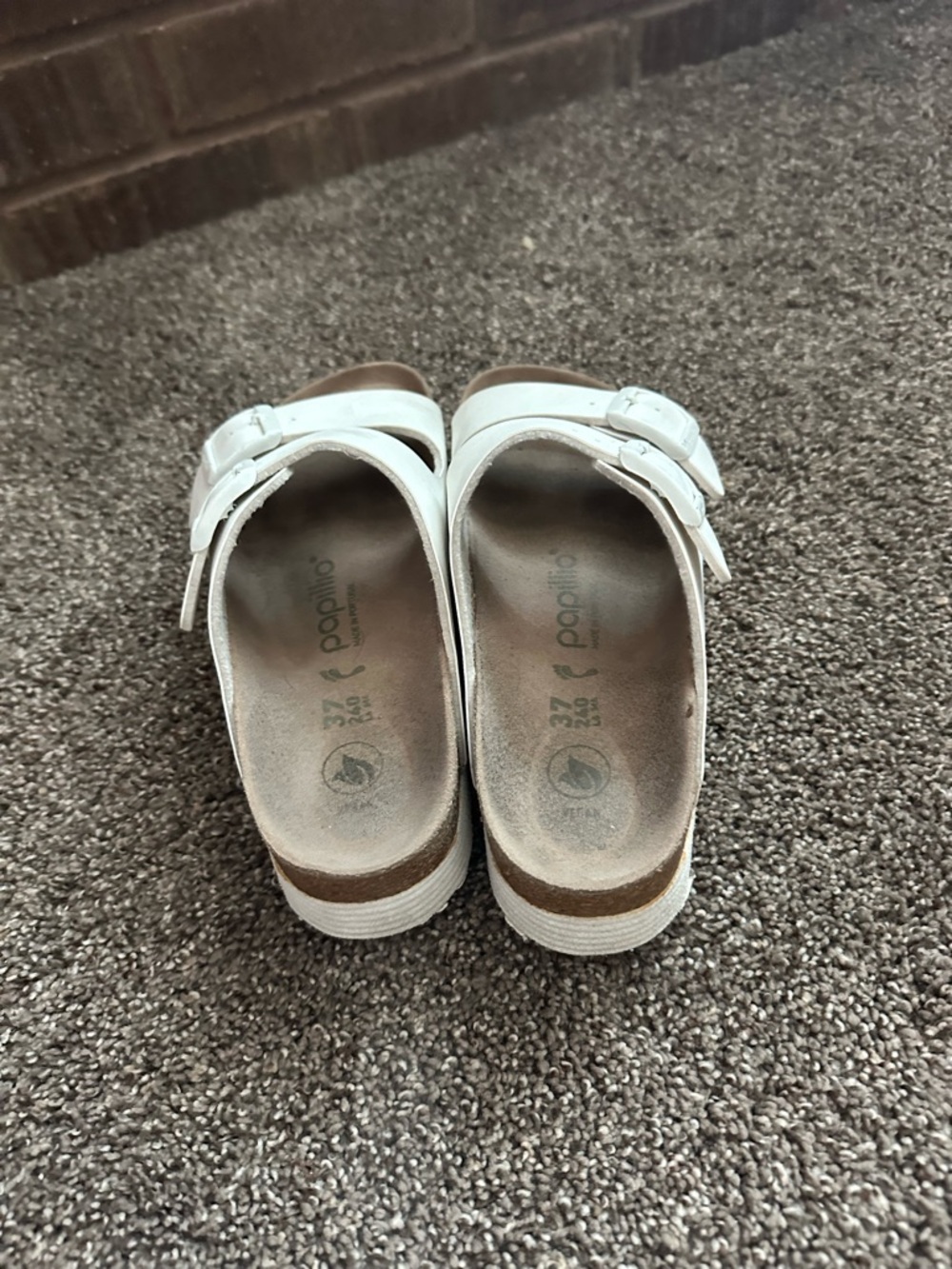 Papillio Birkenstock Arizona Platform Sandals White 37 Boho Coquette - Picture 4 of 6